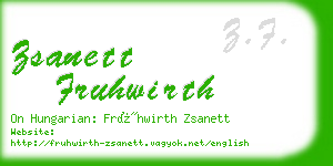 zsanett fruhwirth business card